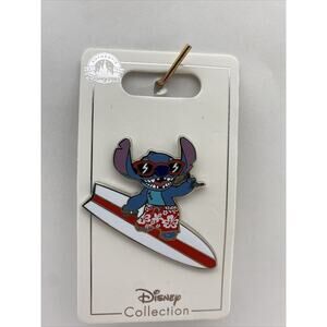 Disney Parks Pin Lilo & Stitch Surfing on Surfboard Shaka Hang Loose Trading Pin